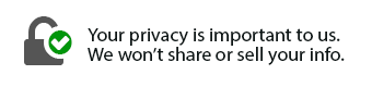 Your privacy is important to us, we won't share or sell your information.